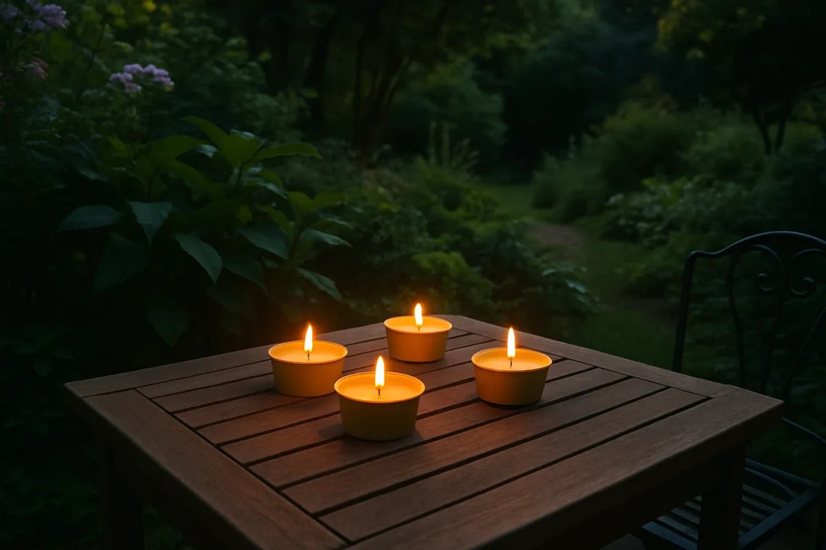 Candele alla citronella: come usarle in giardino